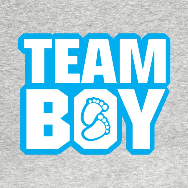 Team Boy Baby Shower Gender Reveal Party Blue by macshoptee